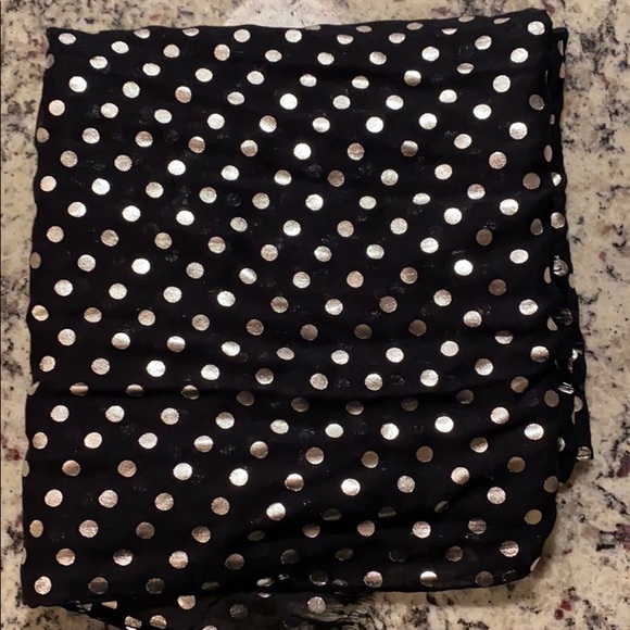 Mossimo Supply Co. Accessories - 🛒 Black and Silver Polka Dot Scarf